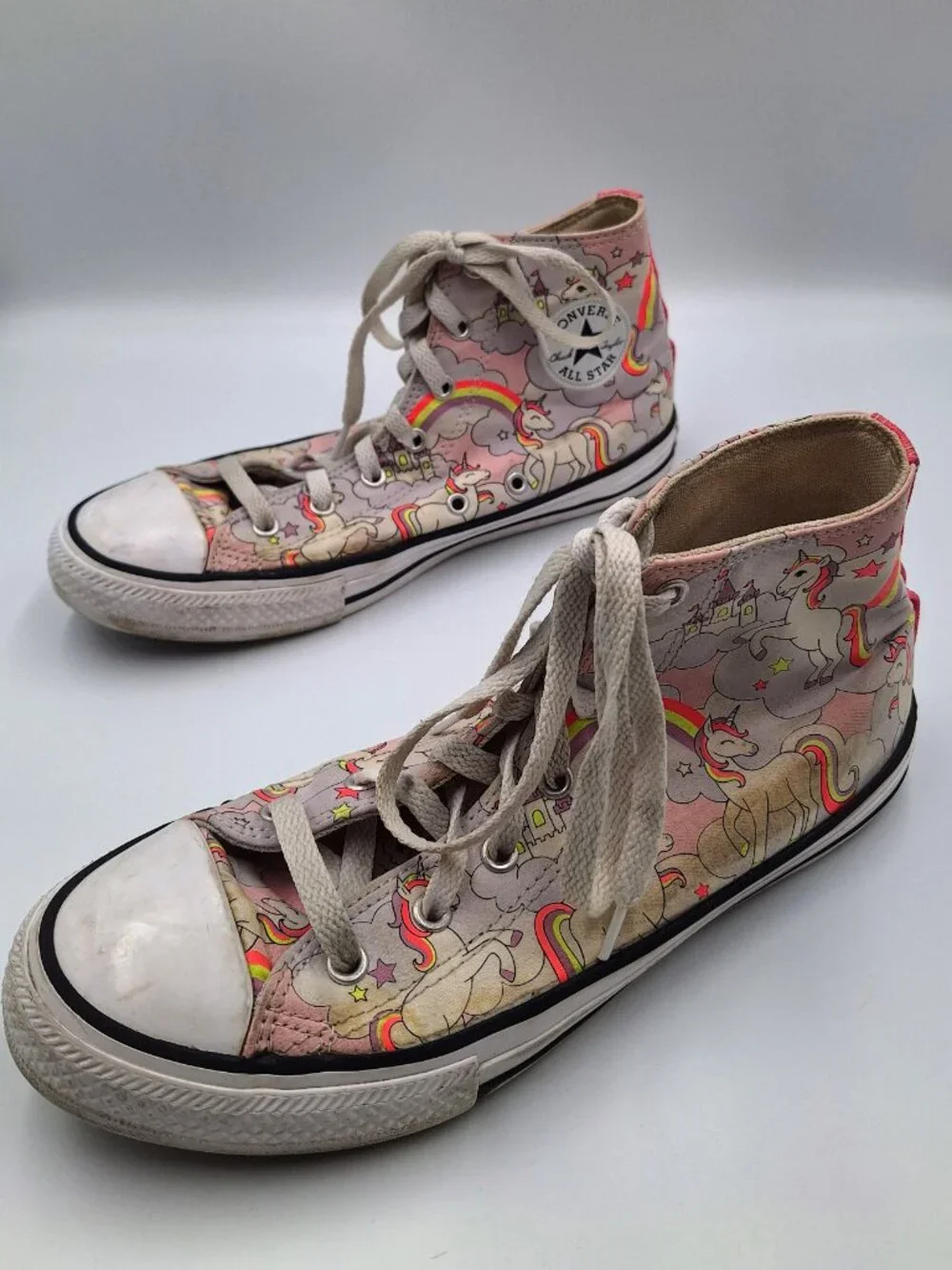 Converse Chuck Taylor Unicorn Castle Pink Purple High Top Sneaker Junior 6